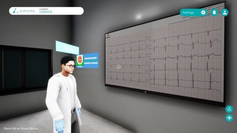 La primera consulta de salud en tiempo real realizada por el Dr. Ioannis Skalidis en el metaverso Aimedis Avalon