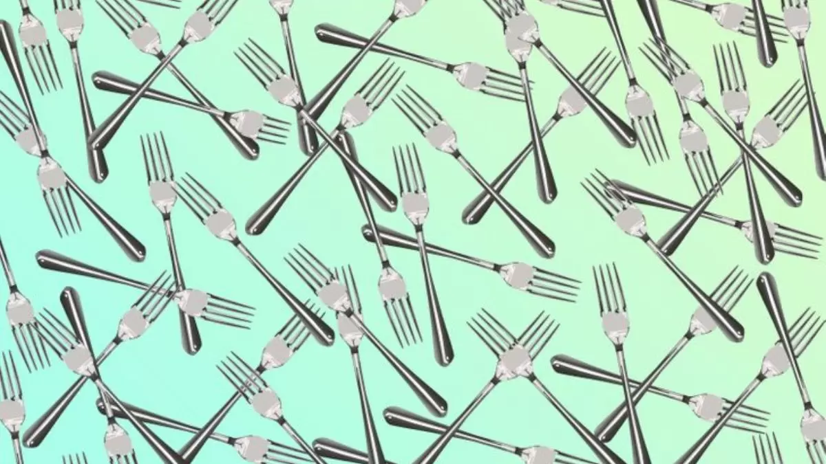 Défi d'illusion d'optique de 20 secondes ! Détecter la fourchette bizarre dans cette image